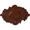 Ekena Millwork Kinsley Flowing Leaf Ceiling Medallion, 30 3/8"W x 20 3/4"H x 1"P, Burnished Mahogany Crackle CM30KIBMC - alternate 1